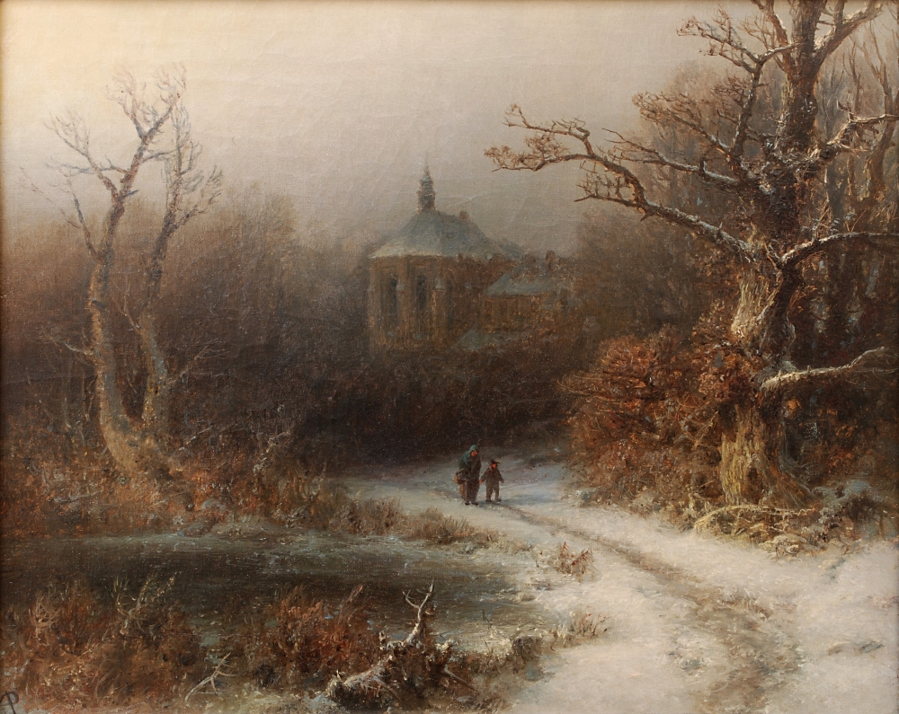 August Bedřich Piepenhagen, Zasněžená krajina, kolem 1850, ZČG 