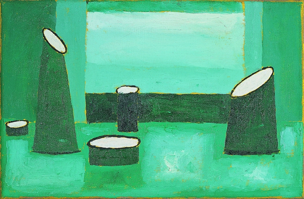 Jerzy Nowosielski, Zelené zátiší, 1984, soukromá sbírka