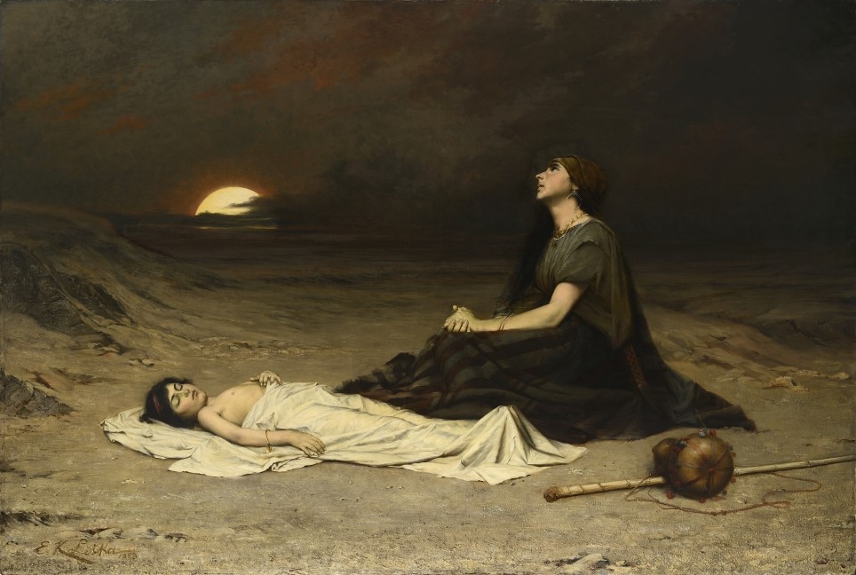 Liška Emanuel Krescenc, Hagar a Izmael na poušti, 1883, ZČG