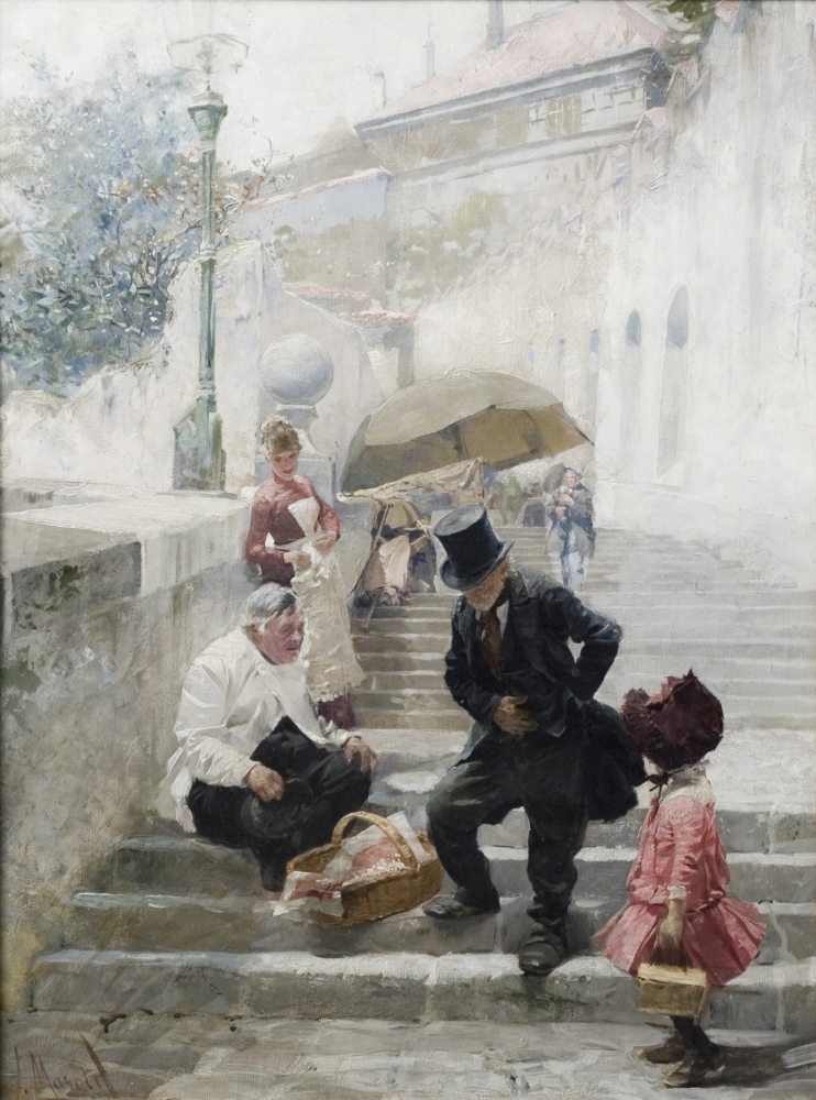 Luděk Marold, Na Nových zámeckých schodech, 1888, Moravská galerie v Brně