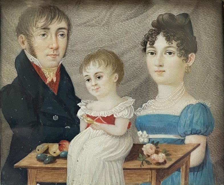 Johann Gruss st., Manželé s dítětem, kolem 1820, Národní muzeum