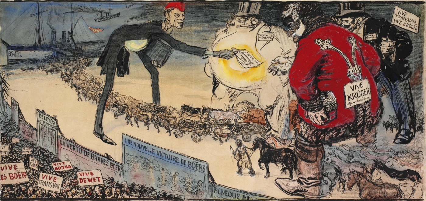 František Kupka, Mezinárodní banda kapitalistů - z cyklu Peníze, 1901, Národní galerie Praha